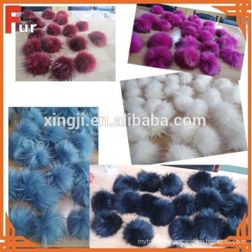 Wholesale véritable fourrure de raton laveur pom poms